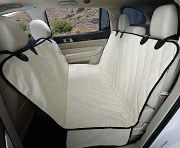 4Knines Dog Backseat Cover with Hammock for Cars, SUVs, and Trucks – Waterproof Layers, Nonslip Seat Protector, Durable Nylon Clips, K9 Shield with Heavy Duty Thread, (Regular, Tan)