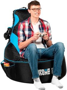 Gaming Bean Bag Chair for Adults & Kids [No Filling], Teens, Dorm Chair, Video Game Chairs, Beanbag Gaming Chair (Blue, Adult)