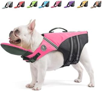 Mklhgty Dog Life Jacket, Reflective Dog Life Vest with Removable Neck Float & High Buoyancy for Swimming and Boating, Ripstop Pet Safety Swimsuit Rescue Handle for Small Medium Large Dogs