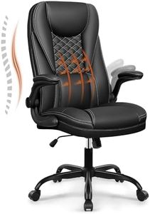 DoChair Chaise Bureau en Cuir Ergonomique Fonction Bascule 135°Chaise Pivotante Réglable en Hauteur avec Appui-tête Accoudoirs Réglables, Noir