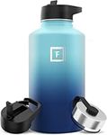 IRON °FLASK Sports Water Bottle - 64 Oz 3 Lids (Straw Lid), Leak Proof - Stainless Steel Gym & Sport Bottles for Men, Women & Kids - Double Walled, Insulated Thermos, Metal Canteen