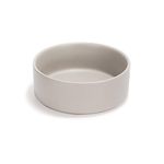 SPUNKYJUNKY 13.5OZ Ceramic Dog and Cat Bowl, Modern Cute Weighted Food Water Bowl for Replacement Grey (1 Pack)