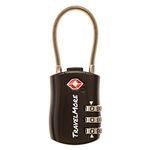 6-Pack TSA Approved Travel Combination Cable Luggage Locks for Suitcases & Backpacks | TSA Locks | Luggage Locks | Black