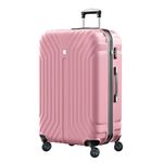 AnyZip Luggage Expandable PC ABS Durable Suitcase with Spinner Wheels TSA Lock Checked-Large 28 Inch Pink