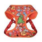 Nickelodeon All Stars Dog Harness for Large Dogs | No Pull Dog Harness Vest with Nickelodeon Characters from Rugrats, Hey Arnold, and More, Multicolor (FF15715)