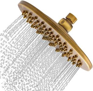 Vintage Retro Bronce Redondo Cabeza De Ducha Lluvia De 8 Pulgadas Alcachofa De Ducha Con Filtro Adecuado Para Ducha Del BañO Antiguo LatóN Estilo Con Conector De Bola Giratorio G1 / 2