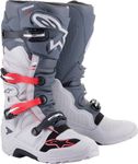 Alpinestars 2012114-9204-12: Tech 7 Enduro Boots Lt Grey/Drk Grey/Bt Rd Sz 12