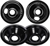 Black Porcelain Burner Drip Pans (2