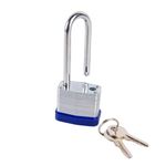 Laminated Keyed Padlocks, Long Shackle Heavy Duty Pad Lock with Key,Weatherproof Laminated Padlock Keyed Aliked for Outdoor Use, Shed, Garage, Fence 16" (40mm