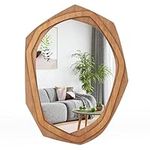 COSTWAY Decorative Wall Mirror, 89x66cm Large Irregular Framed Hanging Accent Vanity Mirror, Rustic Horizontal/Vertical Wall Mounted Mirror Decoration for Bathroom, Living Room, Bedroom and Hallway