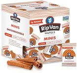 Rip Van Wafels Snickerdoodle Mini Stroopwafels - Low Carb Snacks (3g Net Carbs) - Non GMO Snack - Keto Friendly - Office Snacks - Low Calorie Snack (37 Calories) - Low Sugar (1g) - 32 Pack