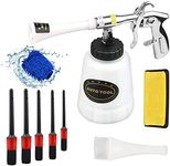 CPROSP High Pressure Car Cleaning Gun Jet Cleaner, Car Interior Cleaner Detailing Wash Gun, Wash Spray Bottle Nozzle with Metal Spinner