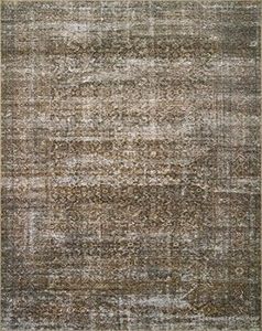 Loloi Amber Lewis x Billie Collection, Tobacco & Rust 2'-0" x 5'-0" Area Rug – Antique & Distressed Accent Rugs for Living Room, Bedroom, Entryway & Hallway, No Shed High Traffic Area Home Decor Rug