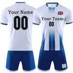 Custom Boys Girls Football Kits for Kids Adult Personalised Football Shirt and Shorts with Name Team Number Logo