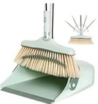 EVENT! SWISSPACK TWIST 54" Long Handled Dustpan and Brush, Broom and Dustpan Set, Household Dust pan Combo, Long Handle for Indoor Outdoor Household Cleaning and Sweeping Green