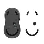 kwmobile Mouse Feet Replacement Compatible with Logitech M650 L / M750 L Computer Mouse Skates Sticker - Black