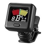 LEKATO Clip On Guitar Tuner for All Instrument, Chromatic Tuner for Acoustic Electric Guitar Bass Mandolin Violin Ukulele Banjo with 360° LCD Color Display