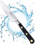 Taylors Eye Witness Oxford Professional Paring Knife - 9cm/3.5” Full Tang Blade from Graded Taper Ground Stainless Steel, Traditional Triple Brass Rivet Comfort Handle. Sharper for Longer