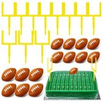 Taiyin 9 Pcs Football Cake Decorations 6 Pcs Cake Goal Post Topper Field Goal Post Football Cupcake Toppers 3 Pcs Mini Football Mini Sport Balls Football Themed Birthday Party Event