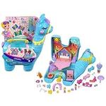 Polly Pocket Pajama Party Playset, 25 Toy Surprises, Pop and Swap Toy Accessories, 2 Polly Pocket Dolls, Toys for Ages 4 and Up, One Polly Pocket Playset, HHX74