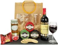 Wine and Cheese Galore Hamper presented in a Hessian Gift Bag