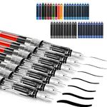 Calligraphy Set, 7 Calligraphy Pens with Various Nibs and 40 Ink Cartridges in 13 Colours, Calligraphy Set Beginners for Greeting Cards, Signature, Calligraphy, Writing