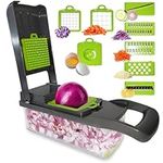 MV Essentials - 14-in-1 Vegetable Chopper & Mandoline - Effortless Meal Prep, Slice, Dice, and Chop with Precision - Time-Saving Kitchen Gadget