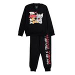 Nap Chief Unisex Baby Cotton Printed Tom And Jerry Double Trouble Co-ord Set - (WB5026M_Black_3-6 Months)