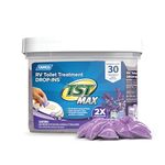 Camco TST MAX RV Toilet Treatment Drop-INs | Control Unwanted Odors and Break Down Waste and Tissue | Septic Tank Safe | Lavender Scent | 30-pack (41553)