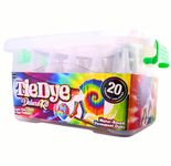 KUMBER Tie Dye Kit Kids - 20 Colours with Surface Cover, 100 Rubber Bands, 20 Gloves, and Instruction Manual - Art and Craft Kit for Kids and Adults - Fabric Dye for Clothes, Games & Activities