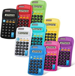 18 Pieces Pocket Size Student Function Calculator Basic Solar Battery Calculator Bulk Mini Colorful Calculator for Student Kids School Home Office Desktop Accounting Tools