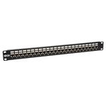 Tripp Lite 24-Port 1U Rack-Mount STP Shielded Cat6 /Cat5 Feedthrough Patch Panel, RJ45 Ethernet (N254-024-SH)