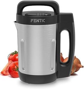 Fentic Soup Maker | 2L | 6 Programmi | LED Display | Frullatore Zuppe Multifunzione | 1000W | Acciaio Inox/Nero