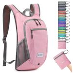 G4Free 10L Hiking Backpack Lightweight Packable Hiking Daypack Small Travel Outdoor Foldable Shoulder Bag(Pink)