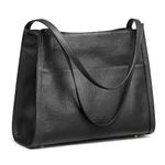 Kattee Genuine Leather Tote Bags for Women, Soft Leather Shoulder Purses and Handbags Best Suited for Work, Travel, Shopping