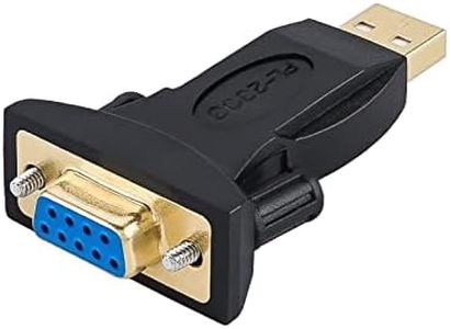 CableCreation USB to RS232 Adapter with PL2303 Chip, USB to DB9 Serial Female Converter Compatible with Windows 10, 8.1, 8, 7, Vista, XP, Linux and Mac OS X 10.6 and Above,Black