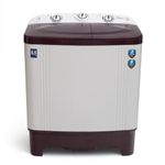 Midea 6.5 kg Semi Automatic Top Load Washing Machine Maroon, White (MWMSA065PPG(MW))