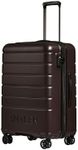 ANTLER - Logo Hard Shell Medium Suitcase - Durable, Lightweight & Expandable, 4 Spinner Wheels - Adjustable Handle, TSA Lock, 68cm - Cedar Brown