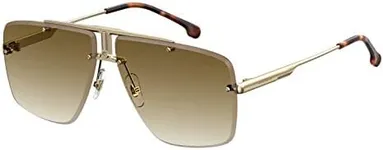 Carrera CA1016/S 0J5G 64mm Gold/Black/Brown/Green Square Sunglasses for Men for Women + BUNDLE with Designer iWear Eyewear Kit