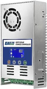 POWLAND 60A Controlador de Carga Solar 12v 24v 36v 48v Auto Detección MPPT Regulador de carga solar Lcd Ajustable Entrada FV máxima 150 V para baterías AGM GEL de plomo y litio