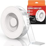 Rylan Double Sided Tape with Cutter, 3 Meter Removable and Washable Grip Mounting Tape, for Home Office Car Decoration, Fixing Carpets