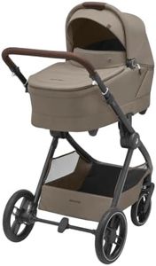 Maxi-Cosi Oxford Plus Baby Kinderwagen, 2-in-1 Set, mit Babywanne, 0–4 Jahre, 0–22 kg, kompakt zusammenklappbar, Sanfte Federung, 3 Liegepositionen, 10 kg großen Aufbewahrungskorb, Twillic Truffle
