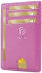 Slim Wallet for Women | RFID Blocking Minimalist Credit Card Holder for Ladies – Thin Card Wallet with Small Money Pocket & Gift Box (Pink)