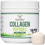 Collagen Peptides Powder - Hydrolyzed Collagen, Keto Safe - 16.08oz - Multi Type 1, 2, and 3 (Grass Fed Bovine Source)(Colageno Hidrolizado) Collagen Supplements for Women and Men by Double Wood