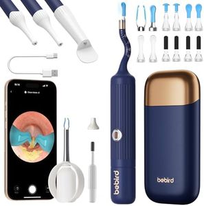 BebirdPro - Estrattore di cerume Earsight Plus, 1920P, HD regolabile, con fotocamera, otoscopio con luce, pulitore per le orecchie con scatola portatile per adulti, bambini, iOS, Android