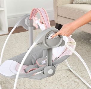 Ingenuity Comfort 2 Go Baby Swing – Portable, Pink