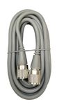 Pro Trucker RG-8X CB Antenna Premium Coaxial Cable, 18ft UHF PL259 Male to Male Coax Jumper Cable for CB, HAM Radio, SWR Meter, Antenna Analyzer, Low Loss, 98% Shield, Gray - PTRG8XX-18