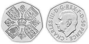 King Charles III 2022 50p From sealed bag Uncirculated Coin,Collectable Coin,Completely Authentic