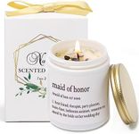 Maid of Honor Candle, Bridesmaid Proposal Candle, Bridesmaid Gifts, Bridal Party Gifts, Gifts for Women Friends, Vanilla &Lavender Scented Candles with Crystal