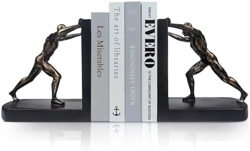 LIFFY Man Decorative Book Ends,Resin Non Skid Bookends for Heavy Books,Bookends for Shelves Decorative,Creative Shelf Decorations to Hold Books for Home,Office Desk,Bookshelf,Study